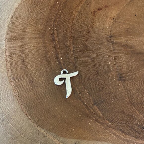 James Avery Script Initial "T" Charm, Sterling Silver - Picture 1 of 2